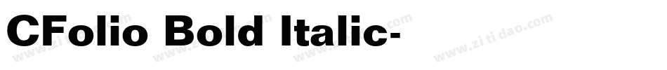CFolio Bold Italic字体转换